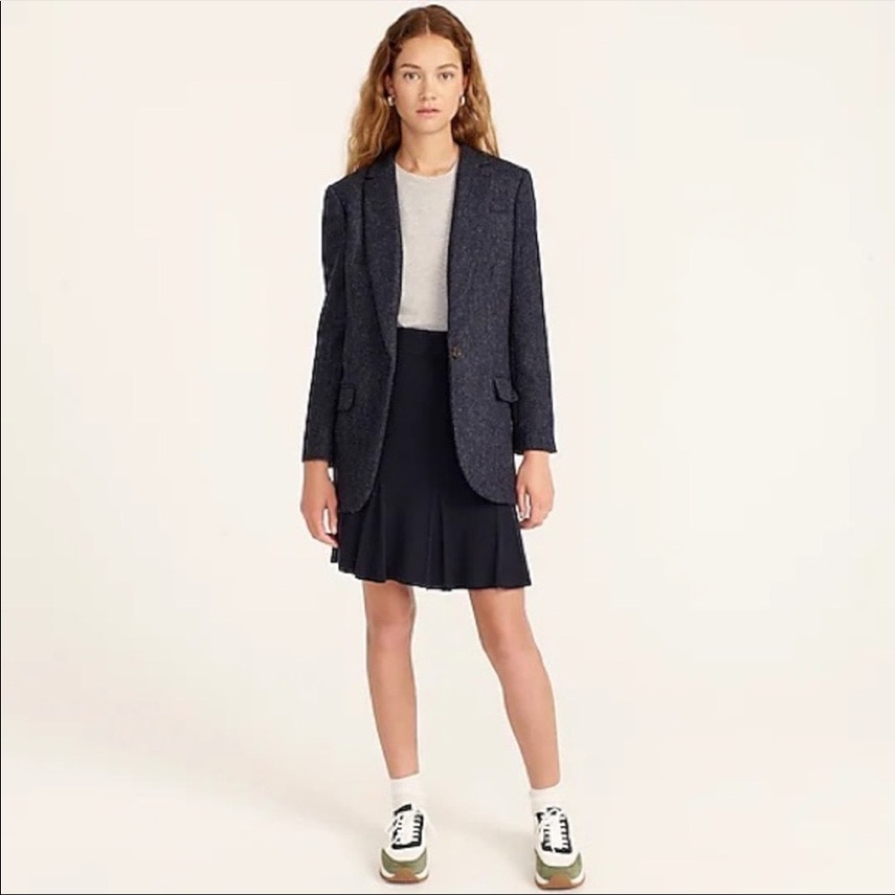 J. Crew Alfie Blazer In Navy English Wool Herringbone